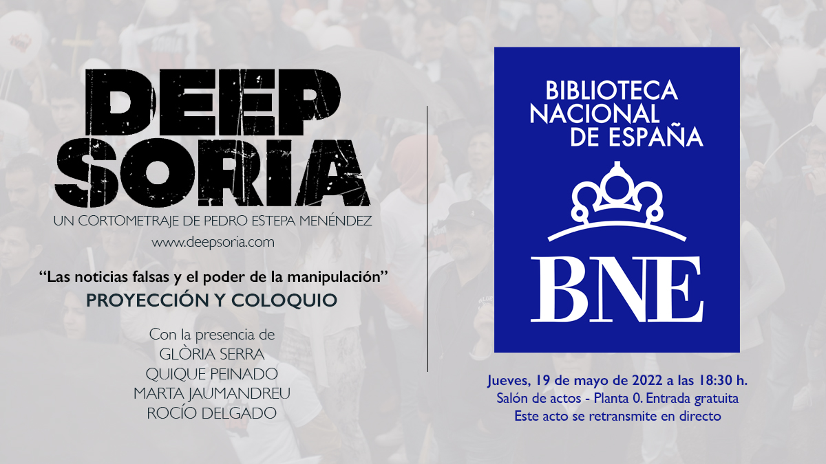 LA BIBLIOTECA NACIONAL DE ESPAÑA PROYECTARÁ «DEEP SORIA» CON LA ASISTENCIA DE SUS&nbsp;PROTAGONISTAS